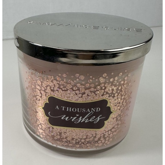 NEW! Bath & Body Works A Thousand Wishes Scented 3 Wick Candle Large 14.5 OZ - Picture 2 of 8